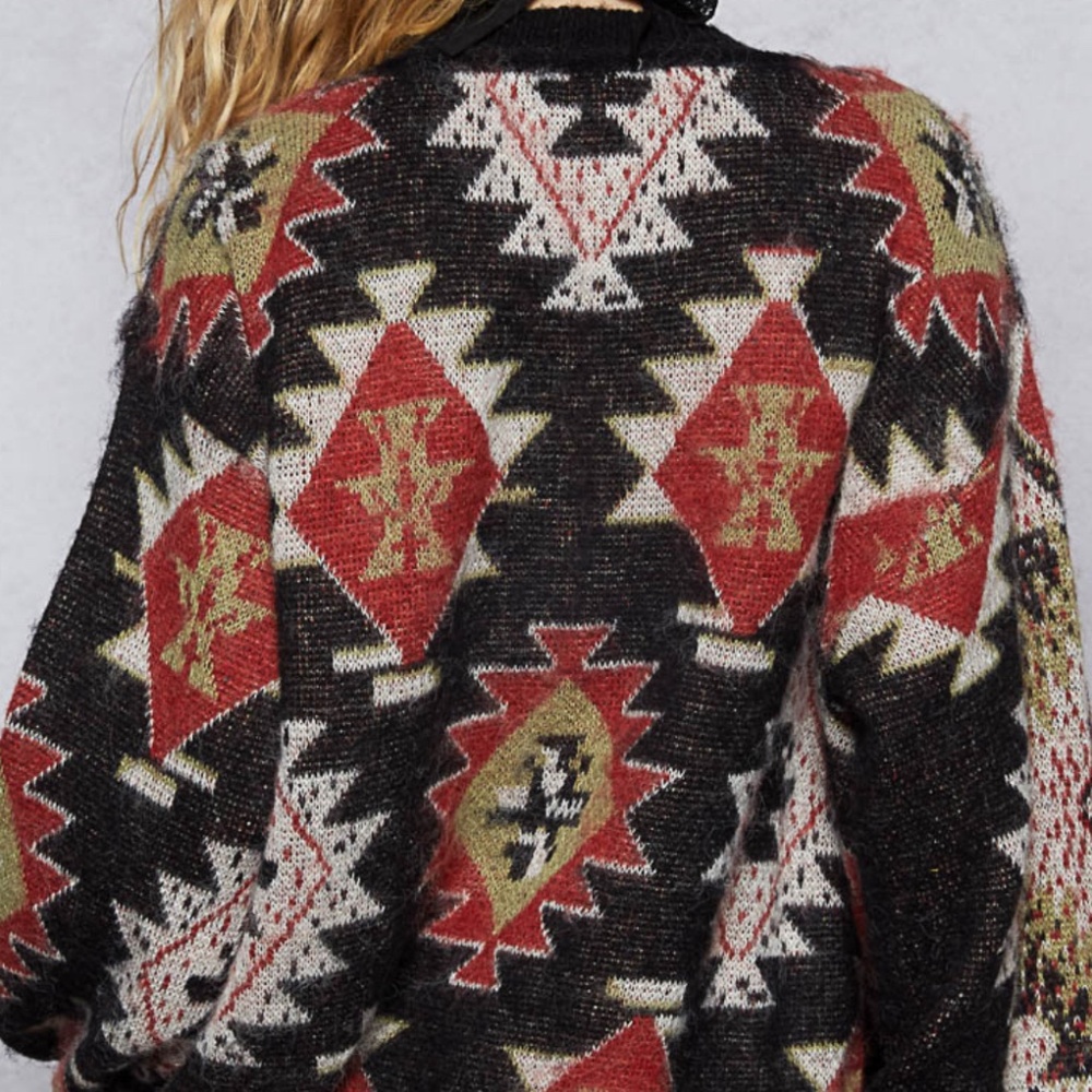 POL CARDIGAN SWEATERS Black Multi & Olive Multi - 2 COLORS IN THE LISTING - Picture 7 of 12